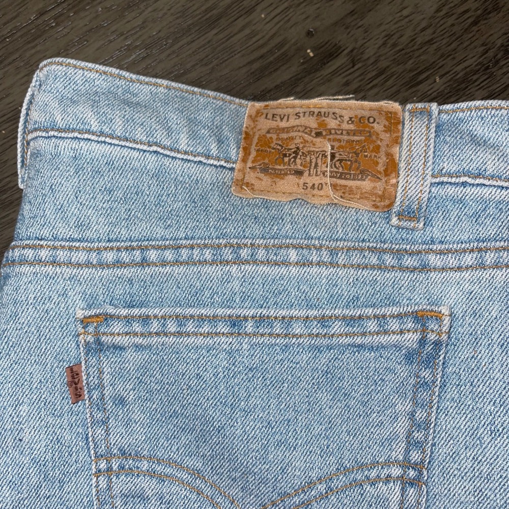 Vintage 90s Levis 540 Flex Jeans 38x29 USA Made Light Wash Relaxed Denim - Picture 11 of 11
